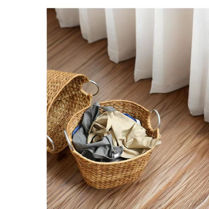 Rustic Woven Laundry Hamper Kalsten