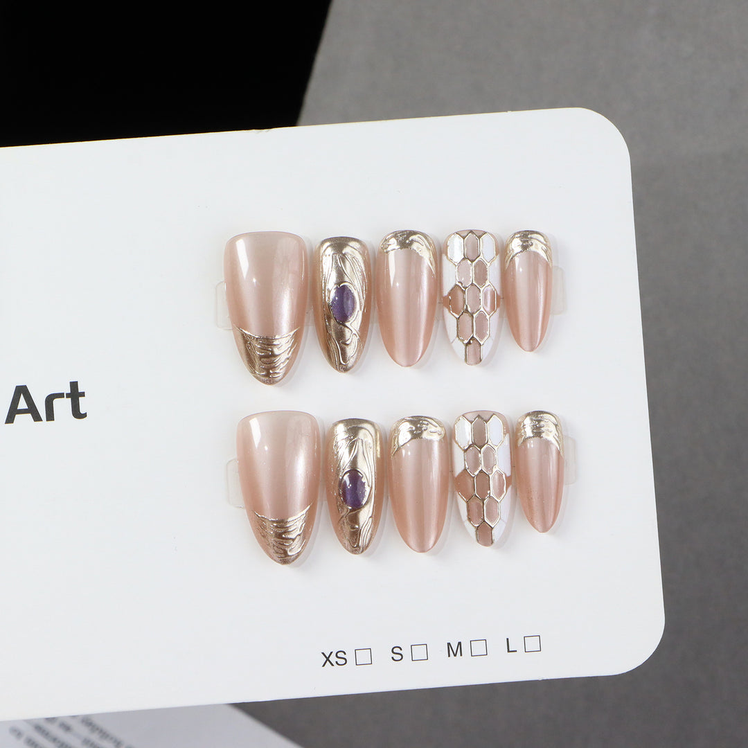 Luxurious Decorative Press-On Nail Set Kalsten