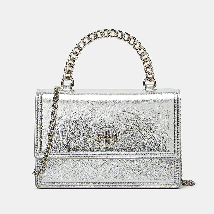 Elegant Leather Shoulder Bag with Chain Strap
