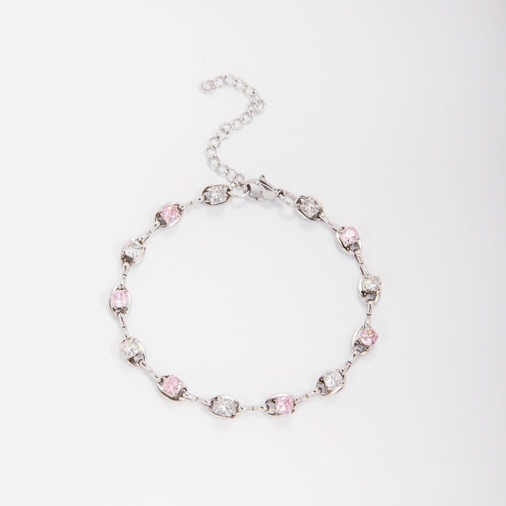 Elegant Gemstone Accent Link Bracelet Kalsten