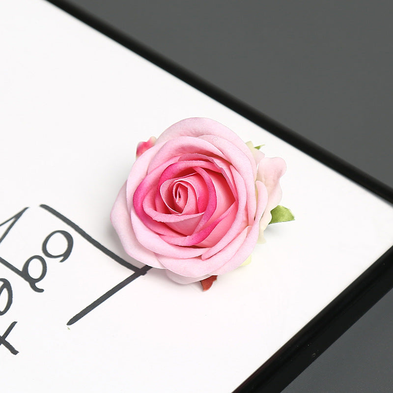 Elegant Silk Rose Pin for Decorative Use