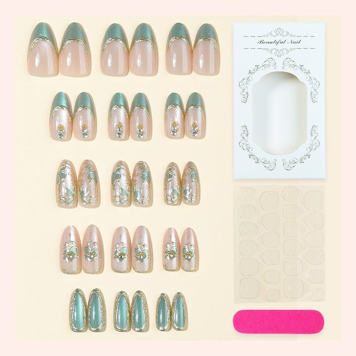 Artificial nail set with elegant gemstones Kalsten
