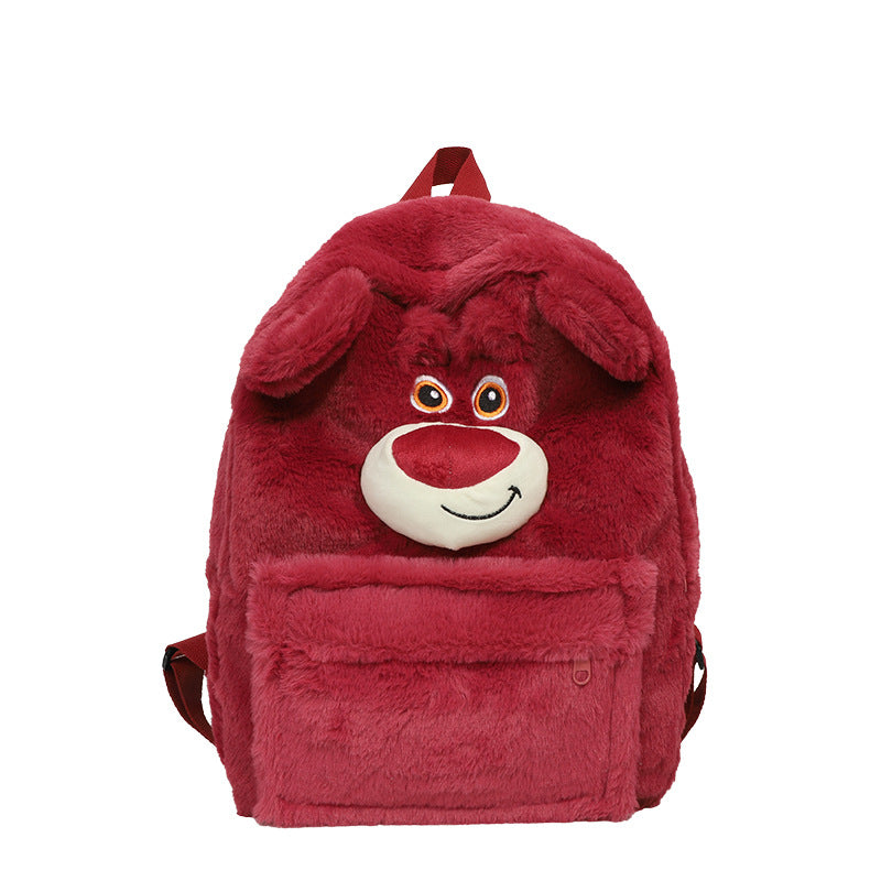 Plush Animal Face Backpack
