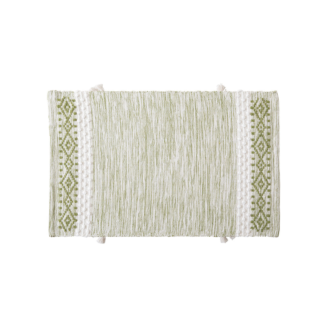 Woven runner with striped pattern, tassels and flat cotton structure Kalsten