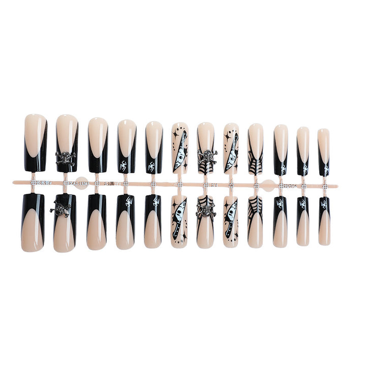 Artificial nail set with creative spider and creepy elements Kalsten