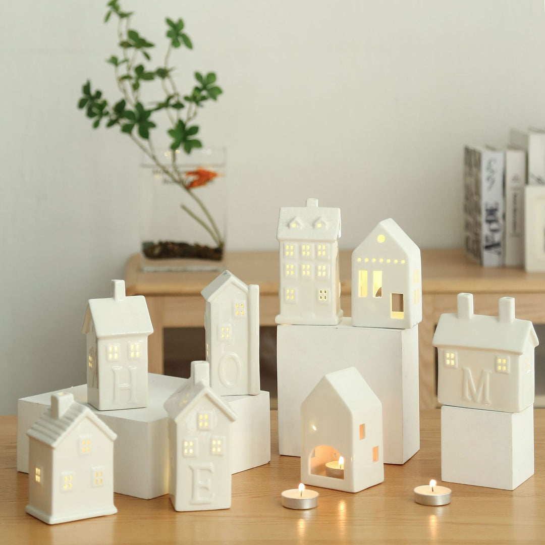 Decorative Ceramic House Candle Holder Kalsten