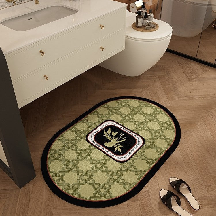 Decorative Oval Bath Mat