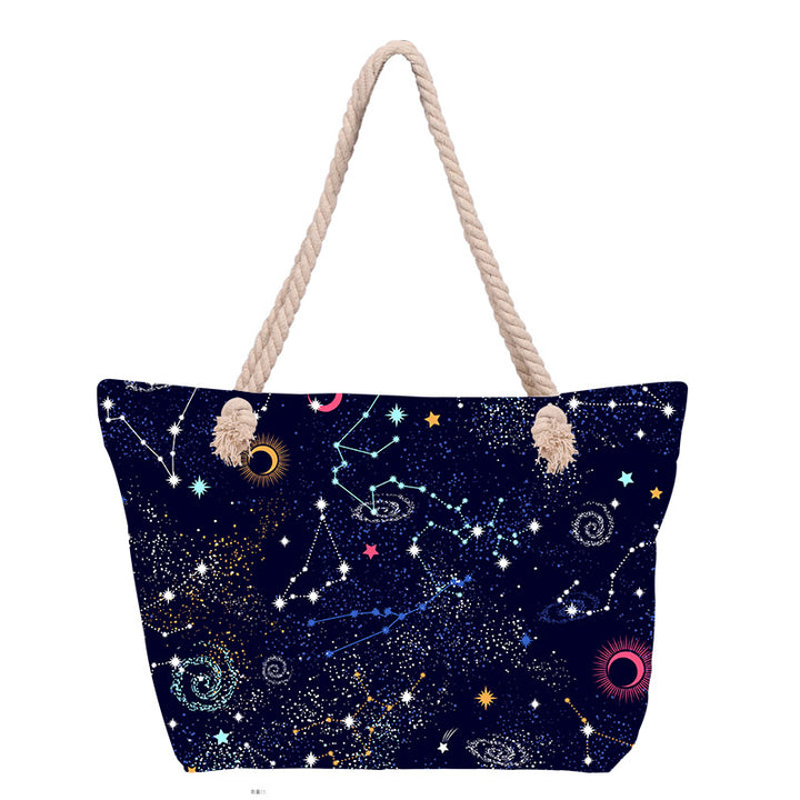 Beach bag with stylish flower design Kalsten