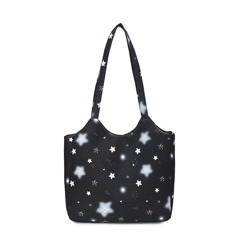 Star-Patterned Reusable Shopping Tote