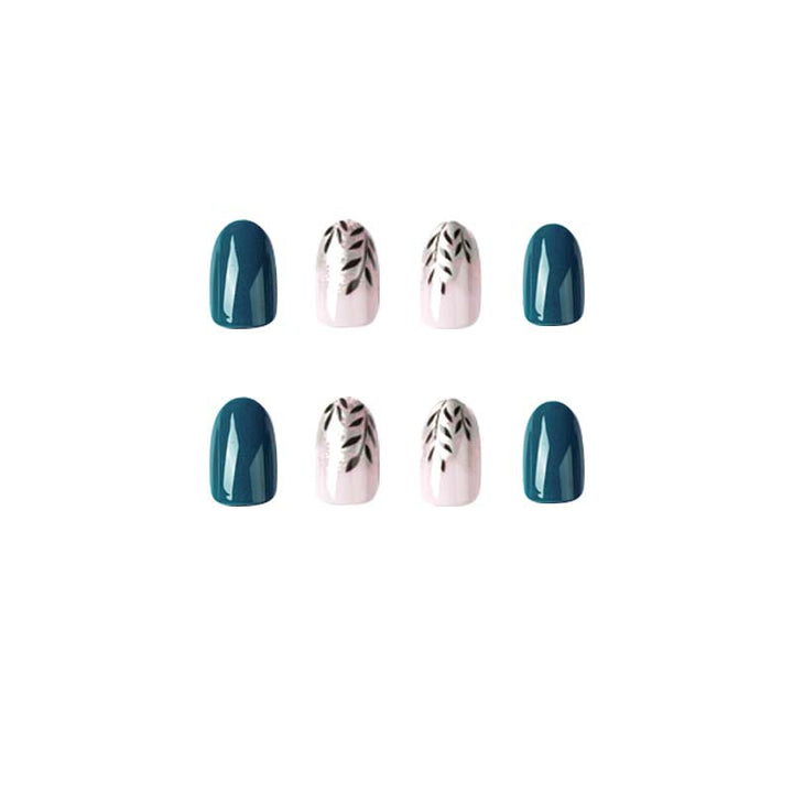 Elegant Nail Art with Floral Accent and Metallic Details Kalsten