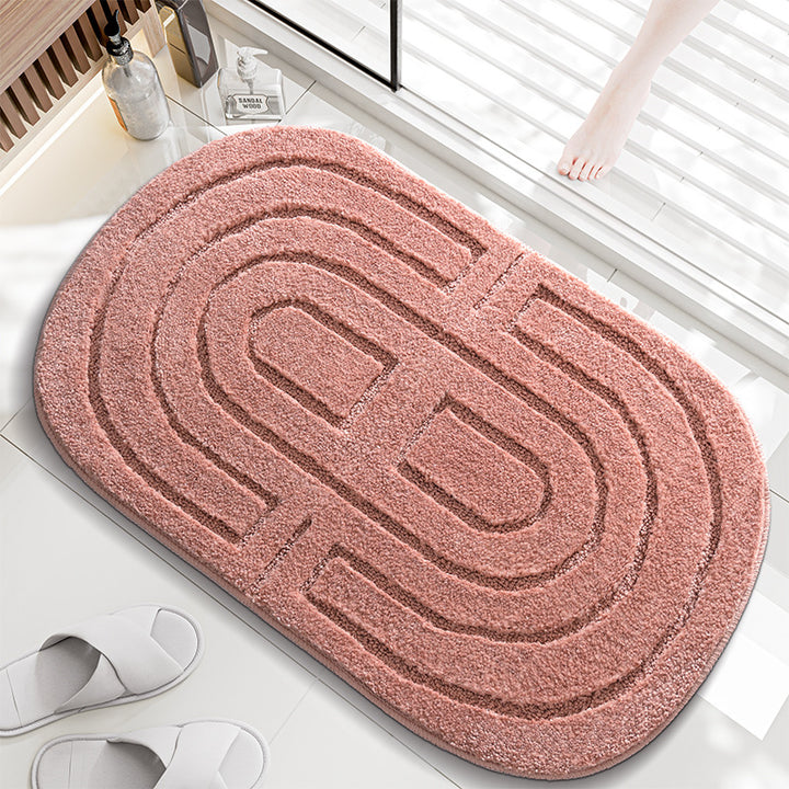 Plush Abstract Bath Mat Kalsten