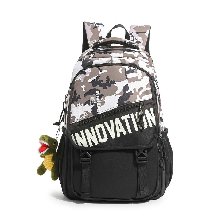 Durable Multi-Compartment Backpack with Plush Keychain Kalsten