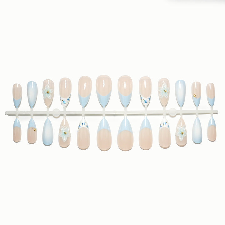 Decorative Press-On Nail Art Set with Accessories