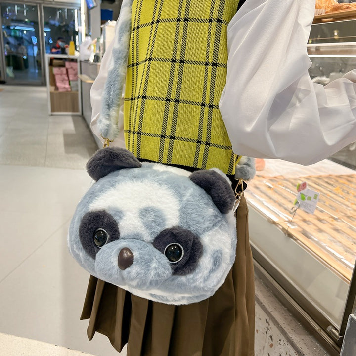 Playful Plush Animal-Themed Handbag