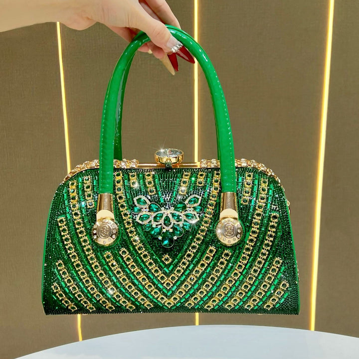 Decorative Rhinestone-Encrusted Evening Handbag