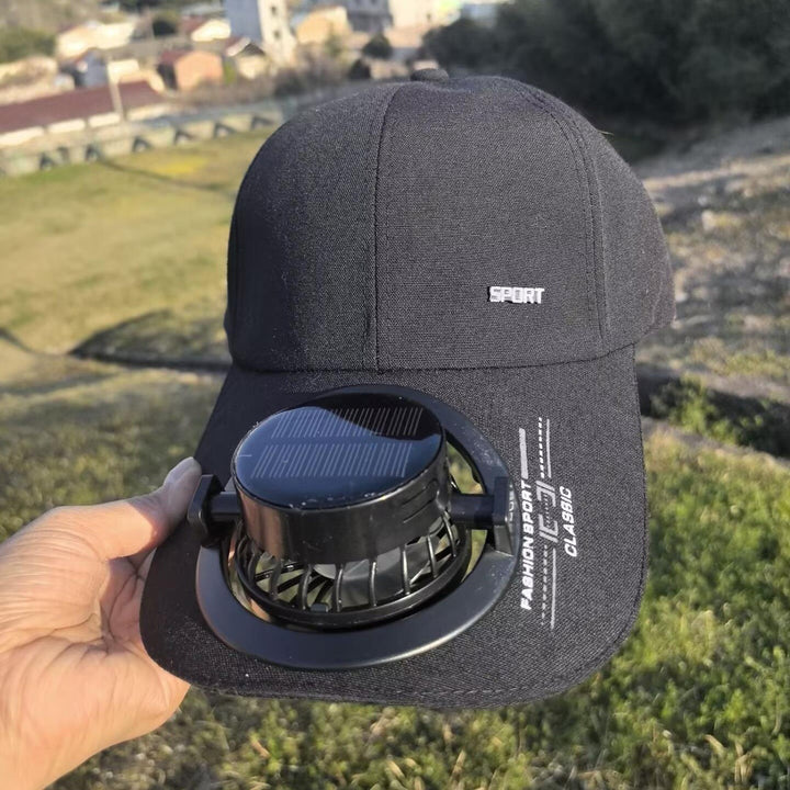 Portable solar-powered USB-C fan with digital battery indicator Kalsten