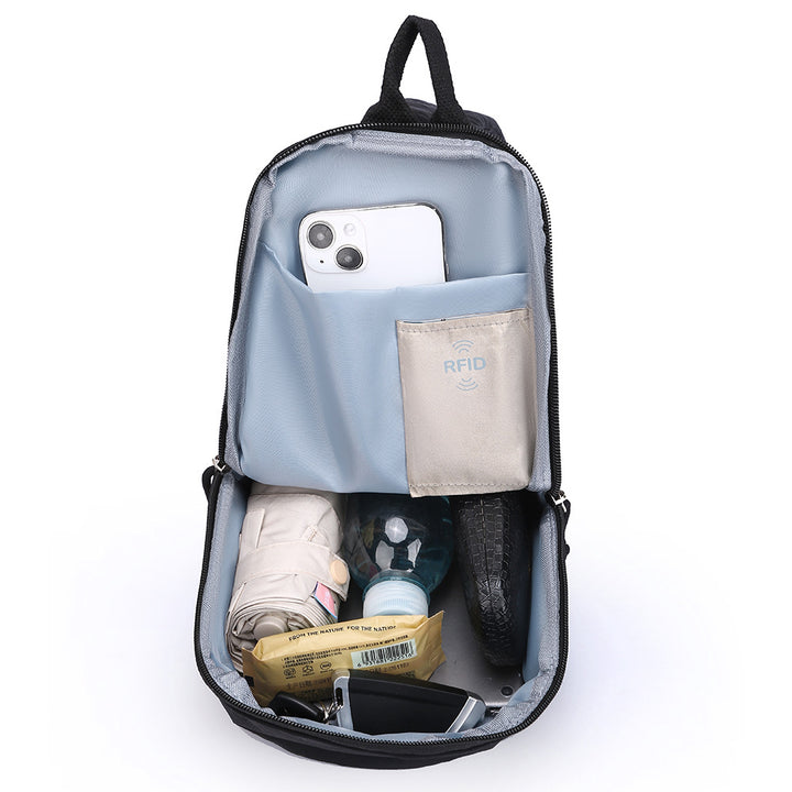 Compact Sling Backpack with Ergonomic Carrying System and Water-Resistant Material Kalsten