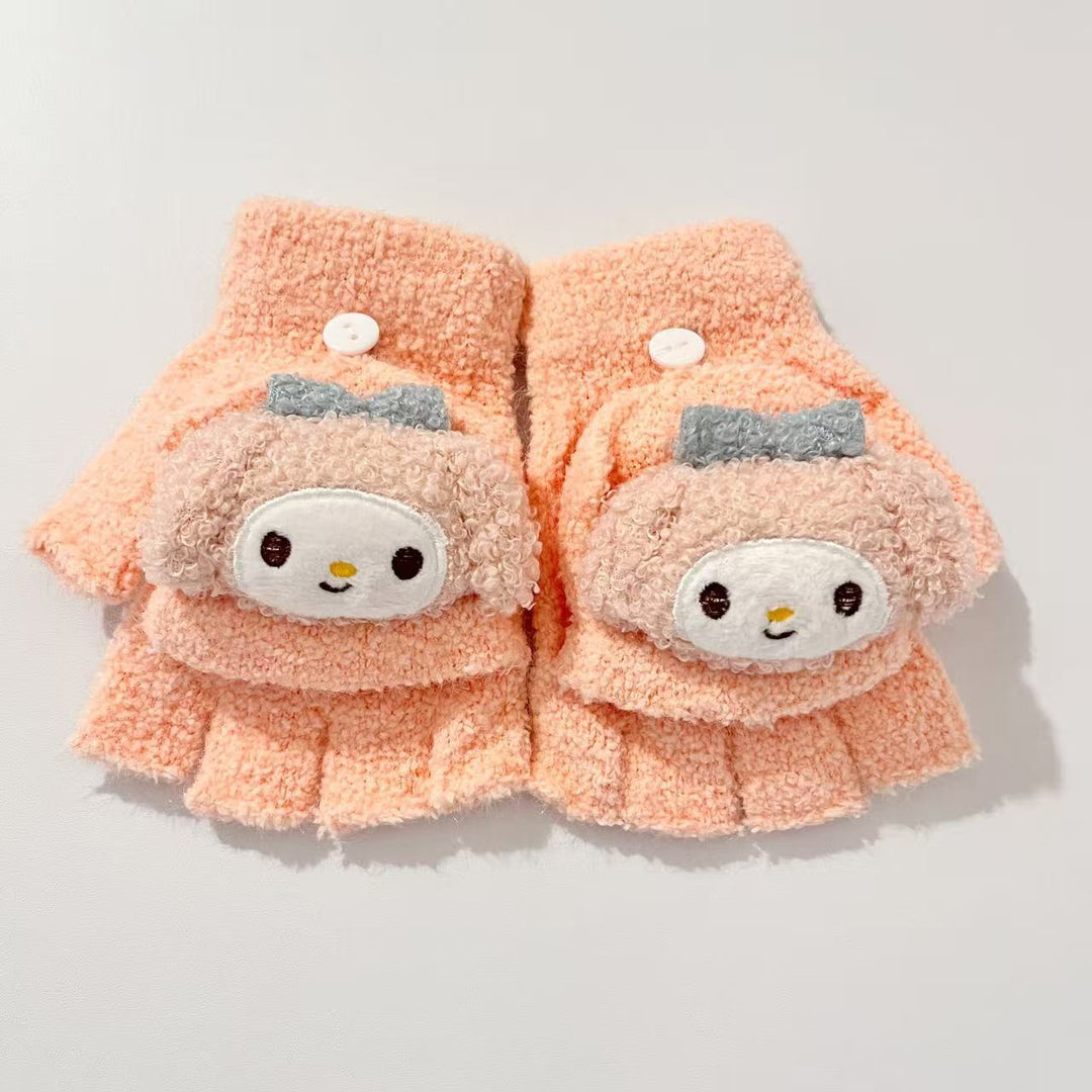Children's Playful Bear-Themed Fingerless Gloves Kalsten