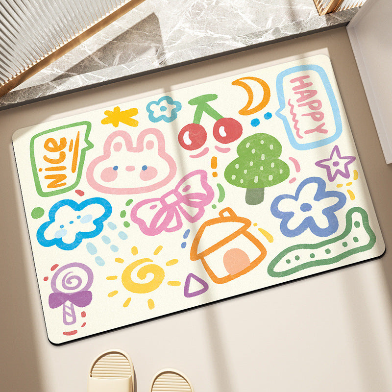Playful Cartoon-Themed Area Rug