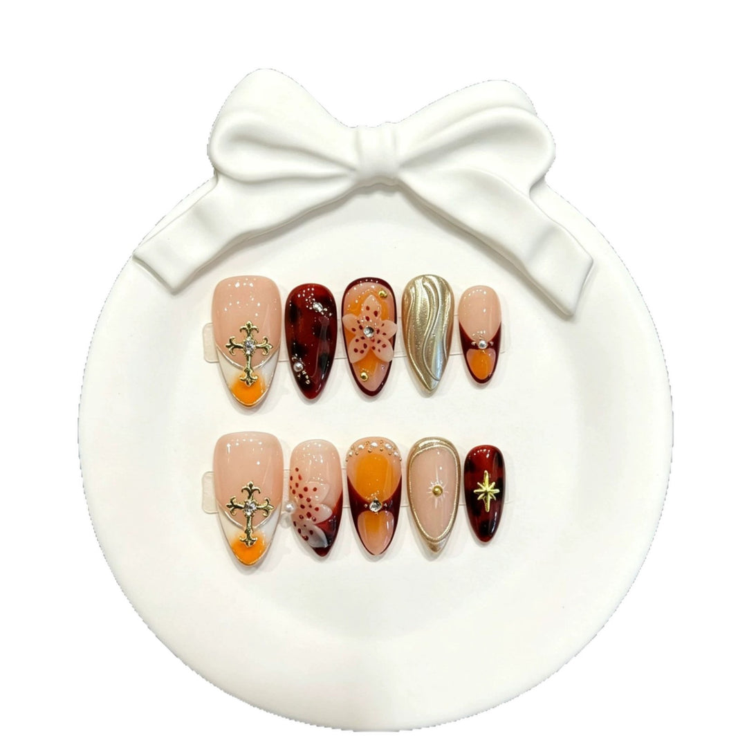 Artistic Ornate Press-On Nail Art Set