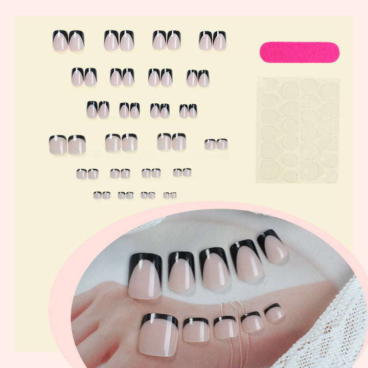 Elegant Press-On Nail Set with Unique Ombre Design Kalsten