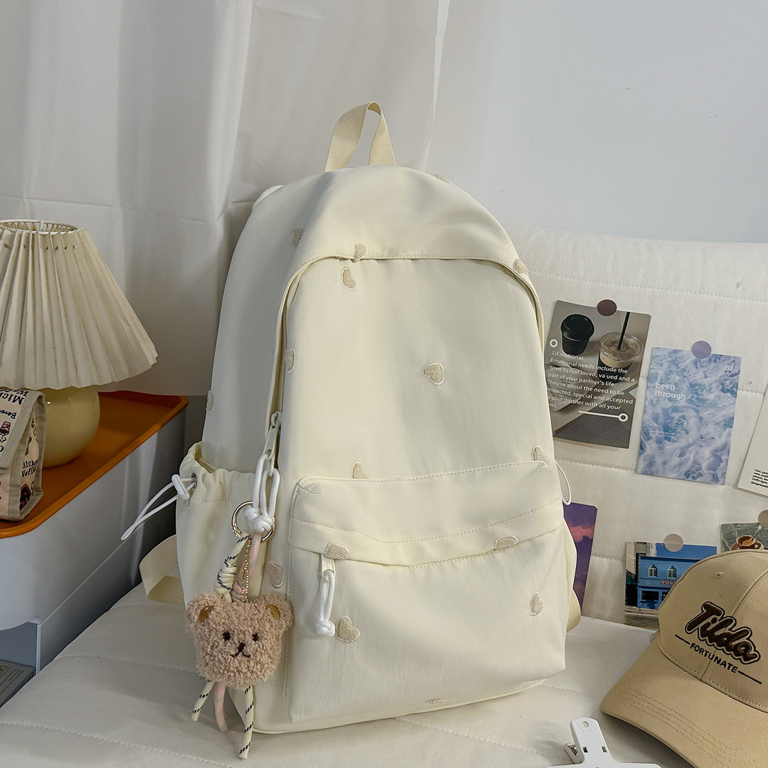 Versatile Casual Backpack with Fun Character Charm Kalsten