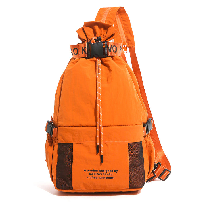 Casual Drawstring Backpack with Mesh Pockets Kalsten