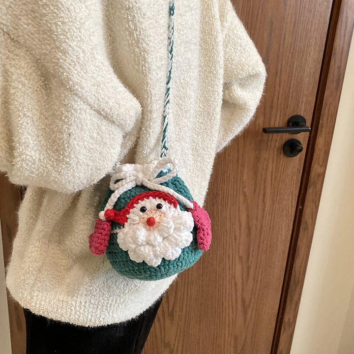 Crochet Santa-Themed Mini Backpack