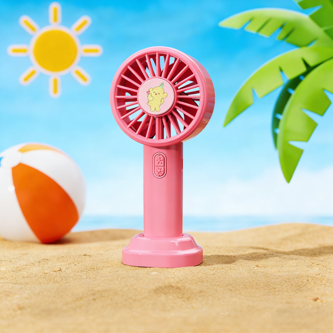 Women's Portable Hand Fan in Cheerful Plant Design Kalsten