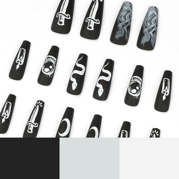 Artful nail art with mystical motifs Kalsten