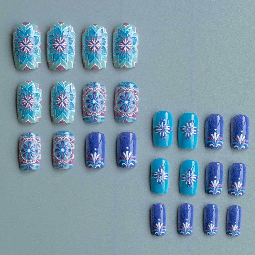 Artistic Floral Pattern Nail Art