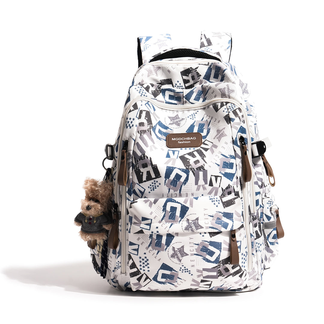 Stylish Multi-Compartment Graphic Print Backpack Kalsten