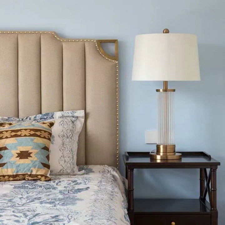 Elegant Crystal-Accented Table Lamp
