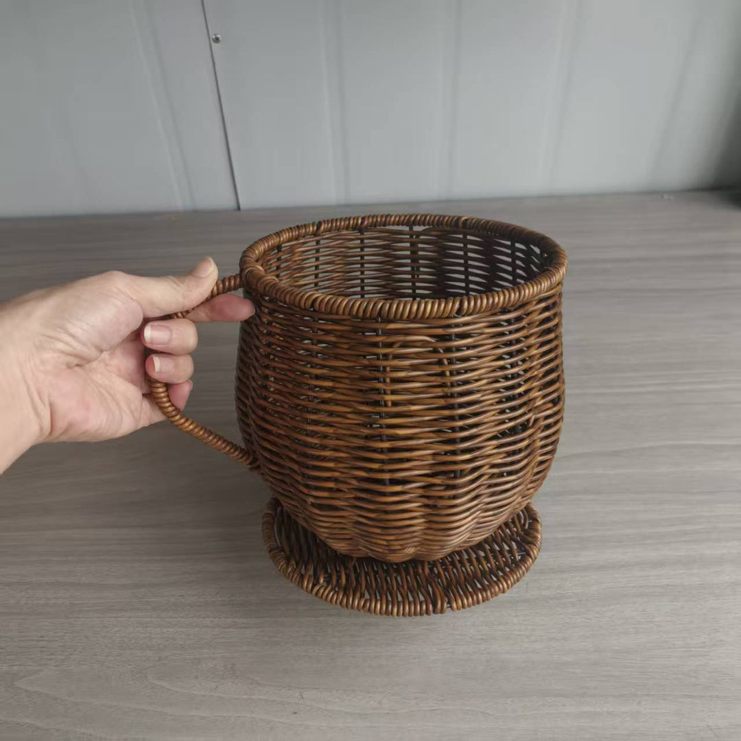 Handcrafted Natural Wicker Planter Kalsten