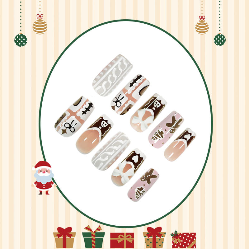 Artificial nail set with Christmas motifs Kalsten