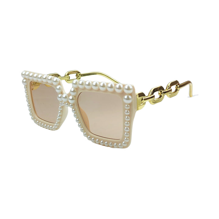 Women's Fashion Square Sunglasses with Chain Decoration Kalsten