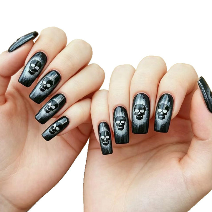 Artifical nails with creative skull design Kalsten