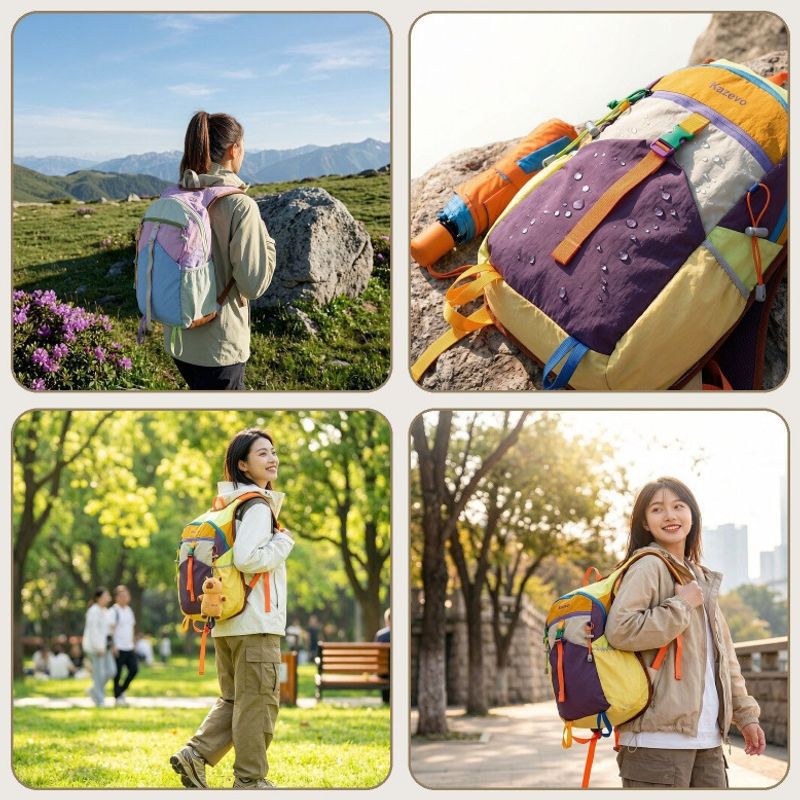 Colorful Multi-Pocket Backpack Kalsten