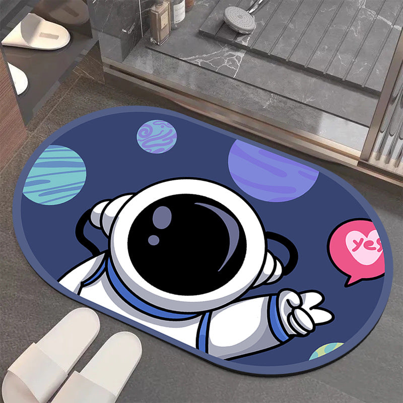 Astronaut-Themed Decorative Area Mat
