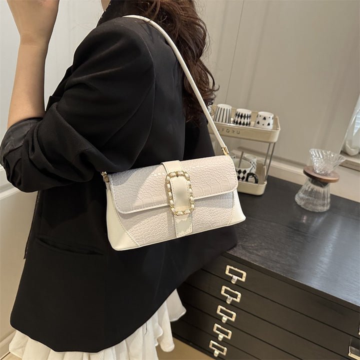 Crocodile Patterned Chain Strap Handbag Kalsten