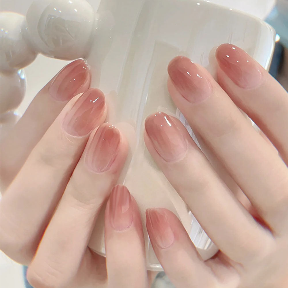 Glossy Gradient Press-On Nails
