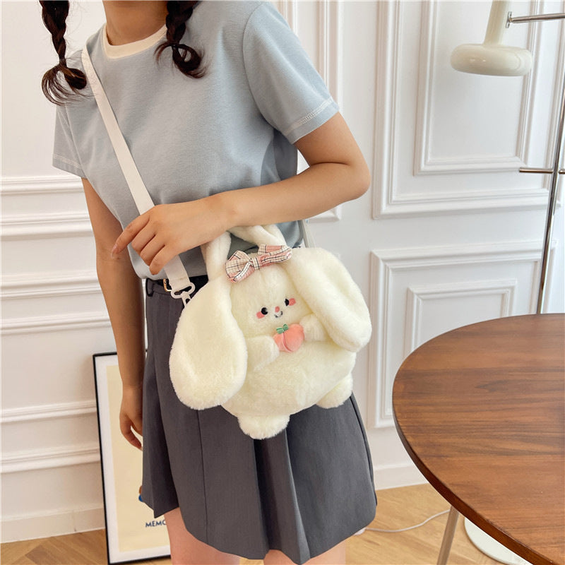 Plush Bunny-Themed Mini Backpack