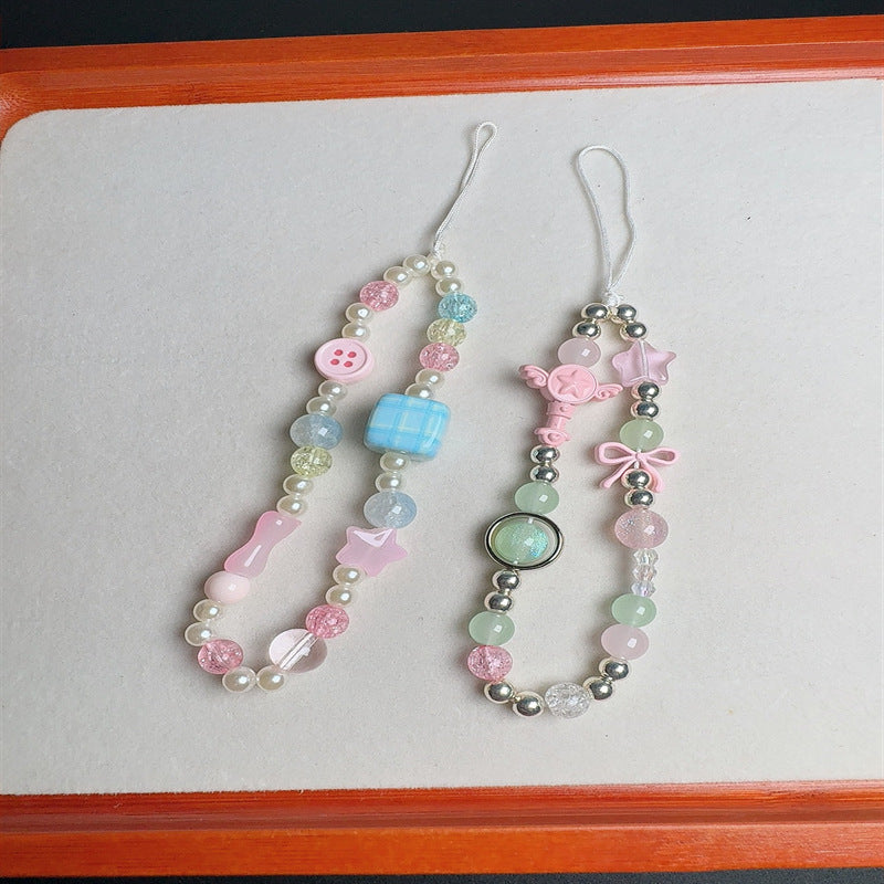 Whimsical Beaded Charm Keychain Kalsten