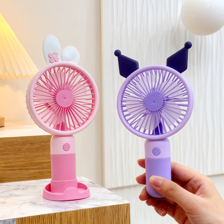 Women portable hand fan with cute rabbit design Kalsten