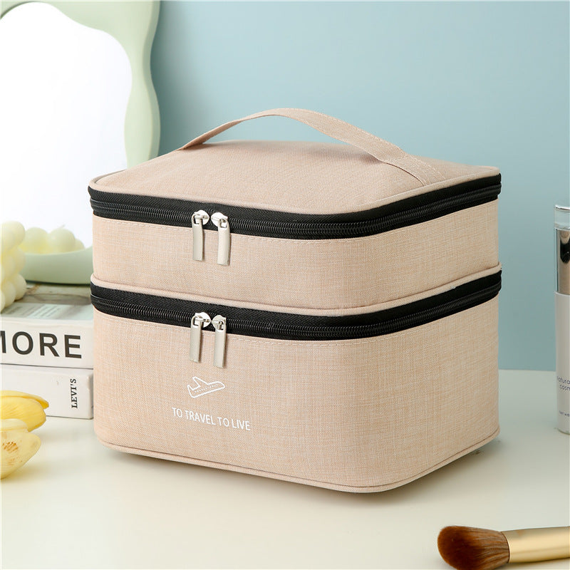 Dual-Layer Travel Cosmetic Organizer Kalsten