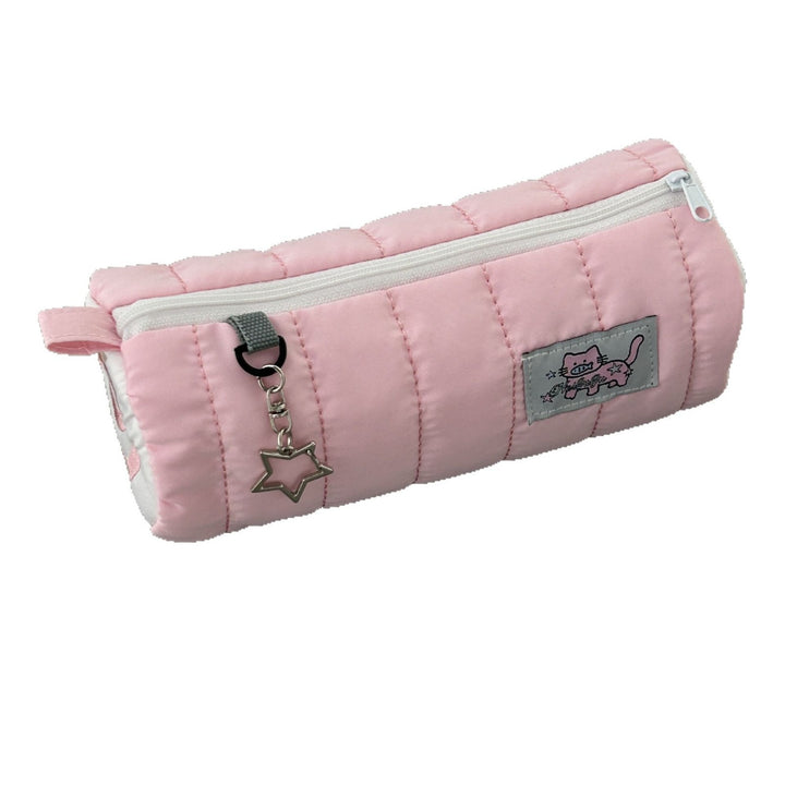 Quilted Cat-Themed Pen Case