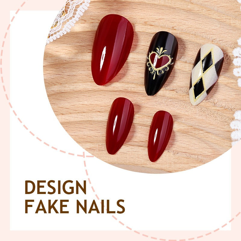 Artificial nail set with glamorous designs and elegant motifs Kalsten