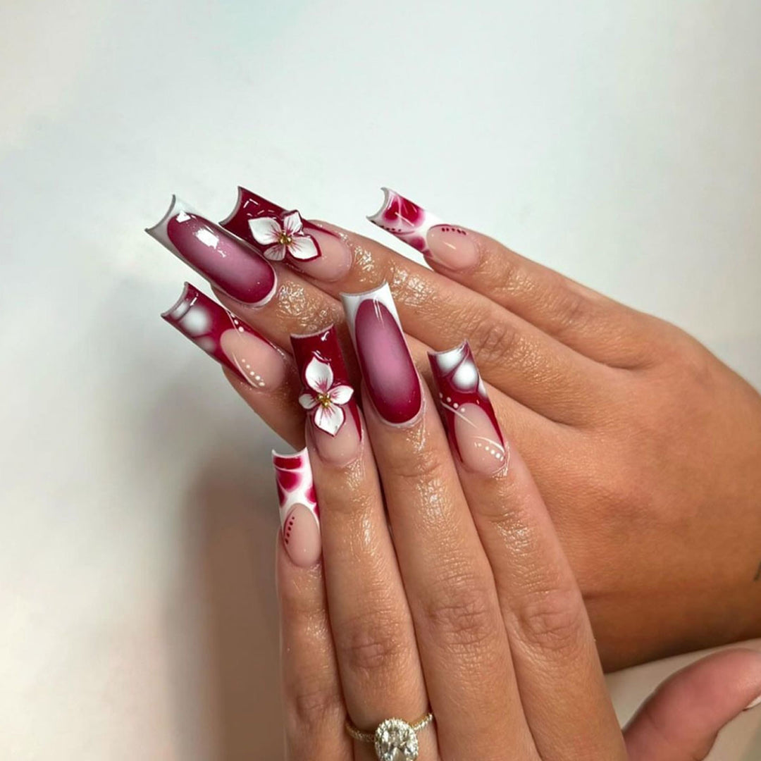 Floral Nail Art Extensions Kalsten