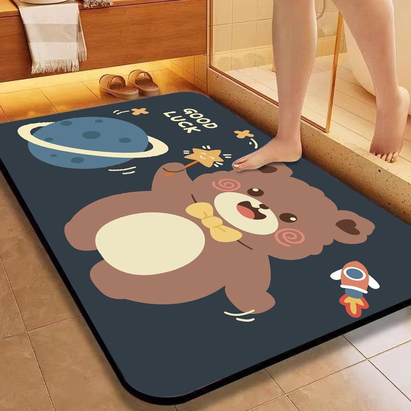 Cartoon Dog-Themed Bath Mat Kalsten