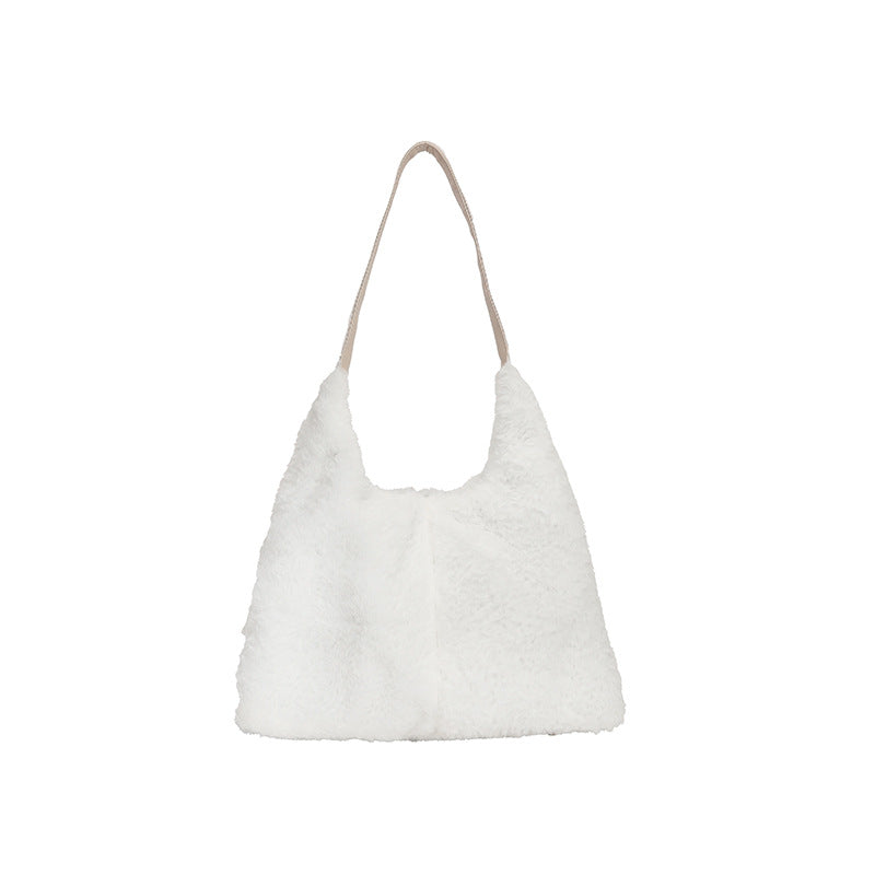 Luxurious Faux Fur Slouchy Shoulder Bag
